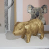 gold pig money box on the shelf in bedroom reveal of the tv show the block 2017
