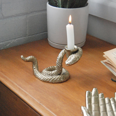 Snake Candle Holder -Gold