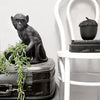 Monkey bowl black, resin home decor in lifestyle shot