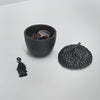 Intericately detailed resin acorn storage box with secret lid. Beautiful designer home decor acorn for interior design and styling