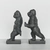 Black gorilla decor piece used as book support