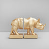 Rhino Bookends - Gold